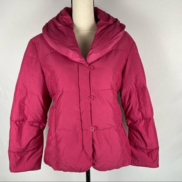 Guess Puff Pink Jacket Size Large - Picture 1 of 5